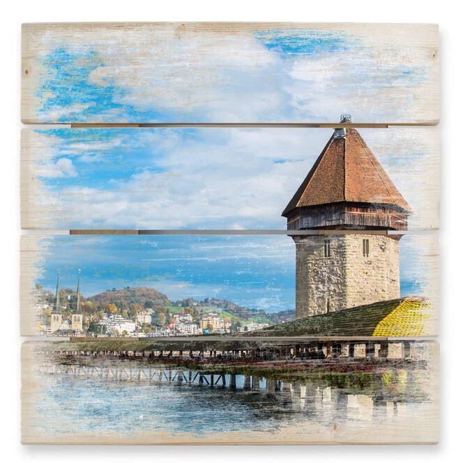 Holzbild Holzbrücke in Luzern