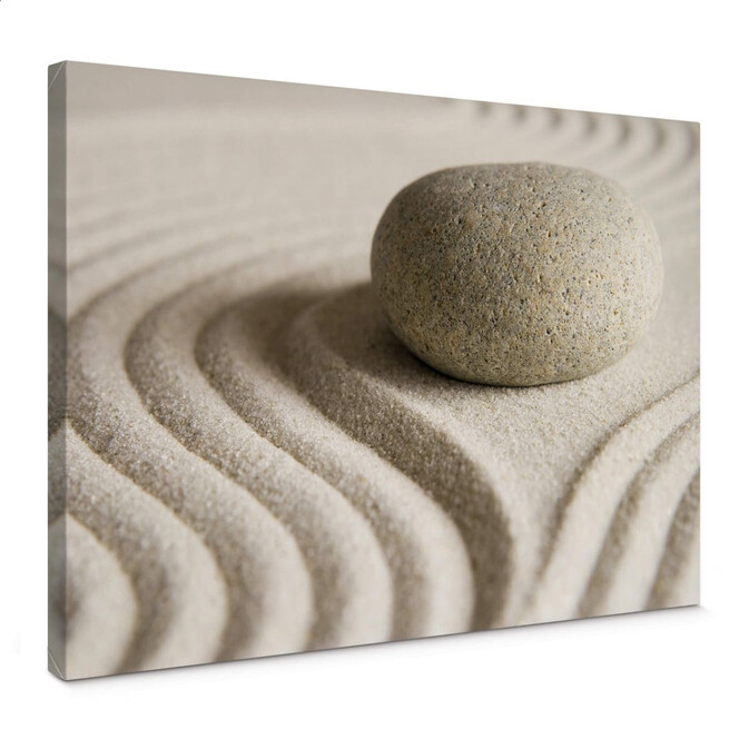 Leinwandbild Stone in Sand 1 - Bild 1