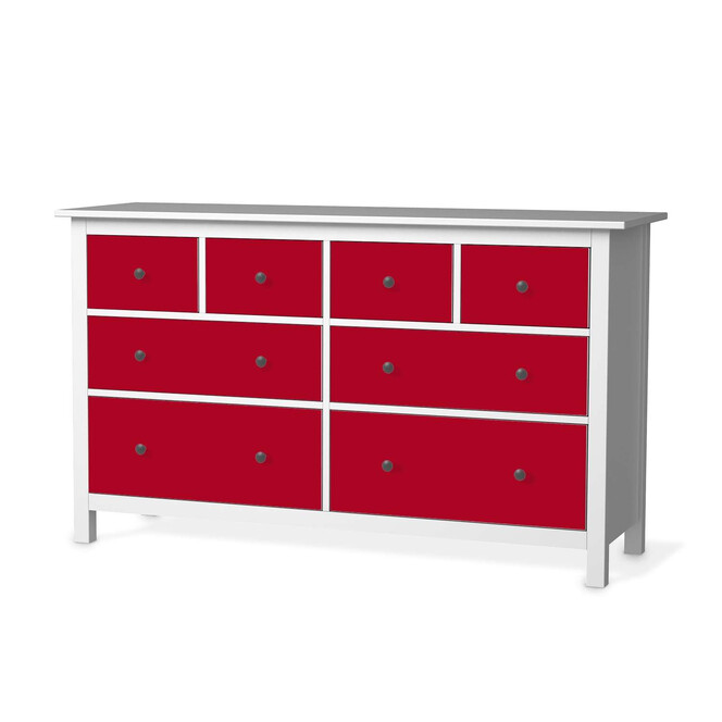 Möbelfolie IKEA Hemnes Kommode 8 Schubladen - Rot Dark- Bild 1