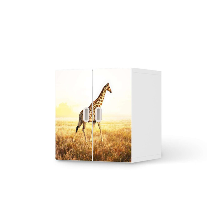 Möbelfolie IKEA Stuva / Fritids Schrank - 2 kleine Türen - Savanna Giraffe- Bild 1