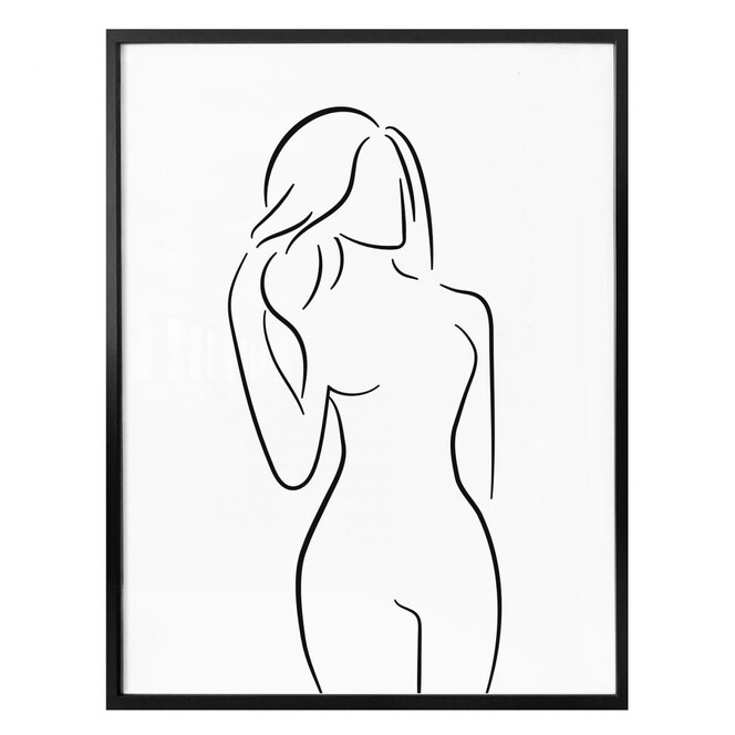 Poster Lineart - Weibliche Kurven