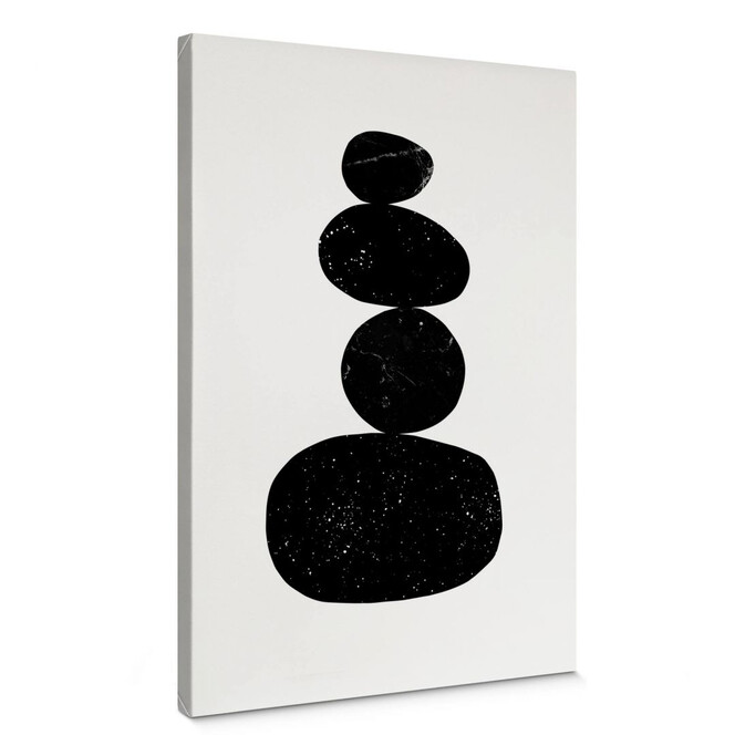 Leinwandbild Nouveauprints - Pebbles 3 black