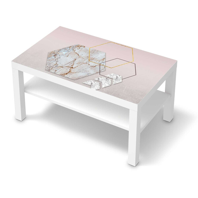 Möbelfolie IKEA Lack Tisch 90x55cm - Hexagon- Bild 1