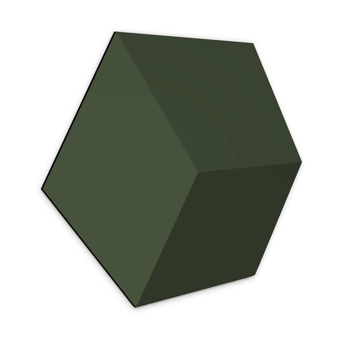 3D Hexagon - Alu-Dibond Dunkelgrün