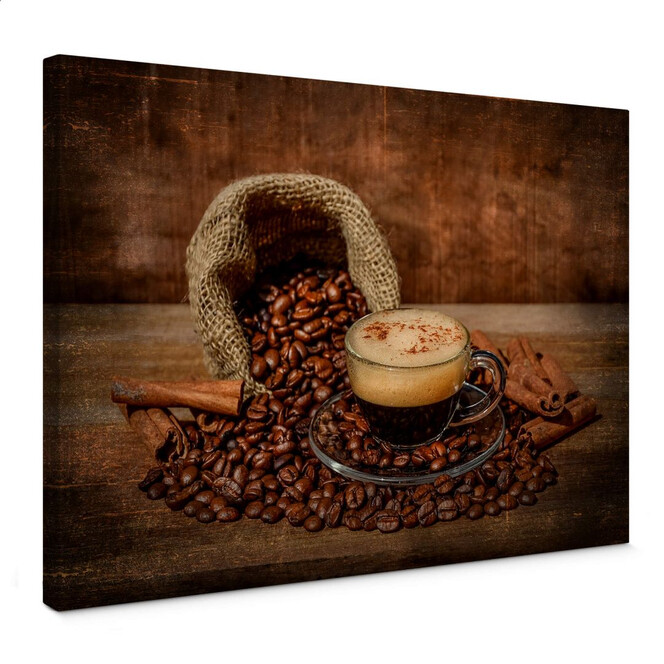 Leinwandbild Perfoncio - Kaffee rustikal