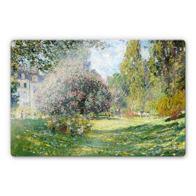 Glasbild Monet - Der Park Monceau
