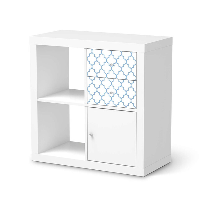 Möbelfolie IKEA IKEA Expedit Regal Schubladen - Retro Pattern - Blau- Bild 1