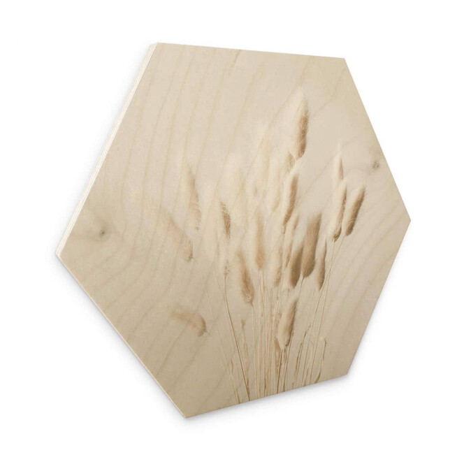 Hexagon - Holz 1X Studio - Getrocknete Gräser