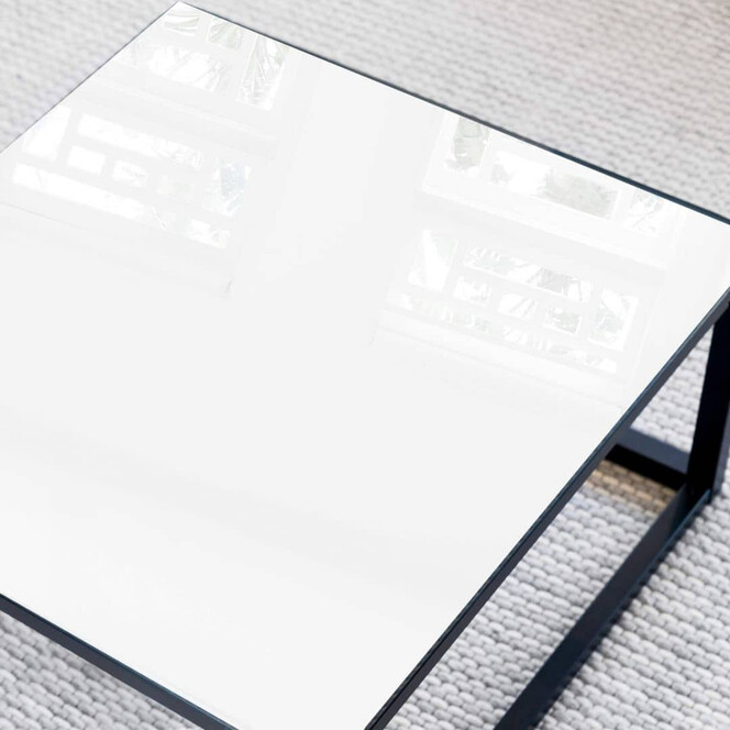 Tischplatte aus Glas - Uni Weiss - Quadratisch - 60x60cm - Bild 1