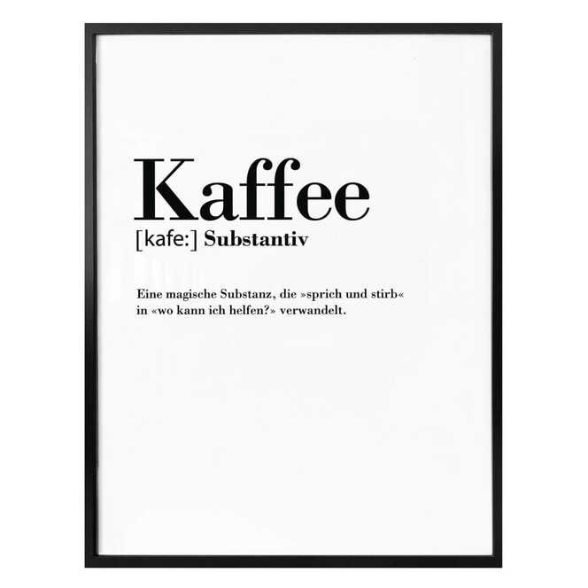 Poster Grammatik - Kaffee