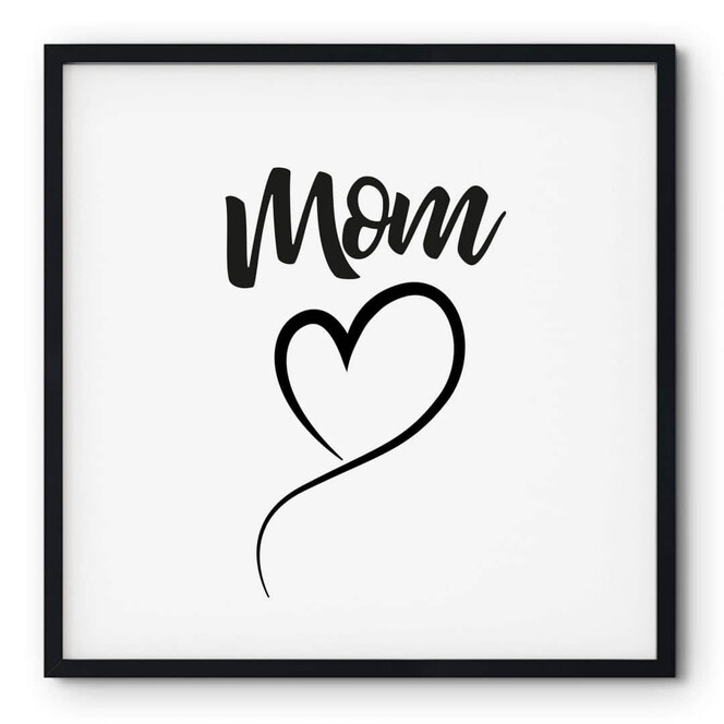 Poster Mom Herz - Quadratisch