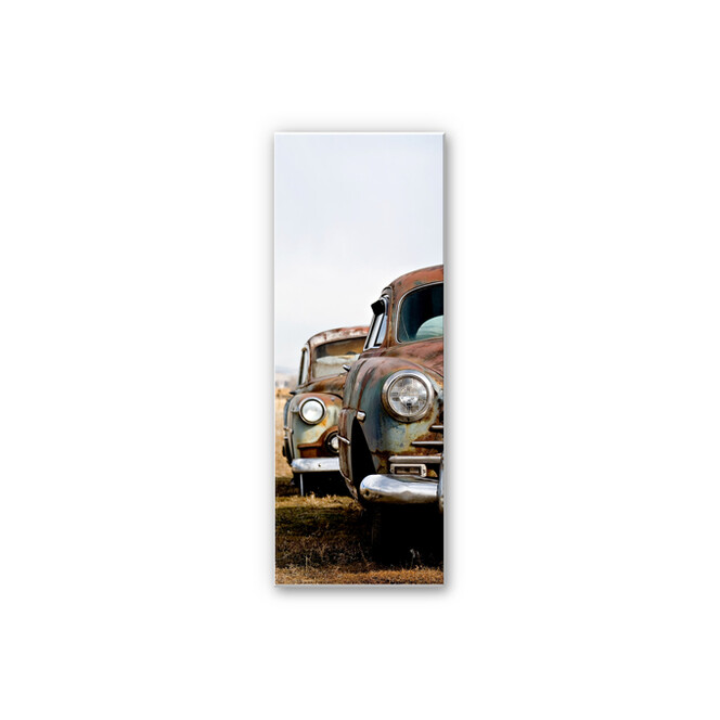 Wandbild Old rusted Cars - Panorama