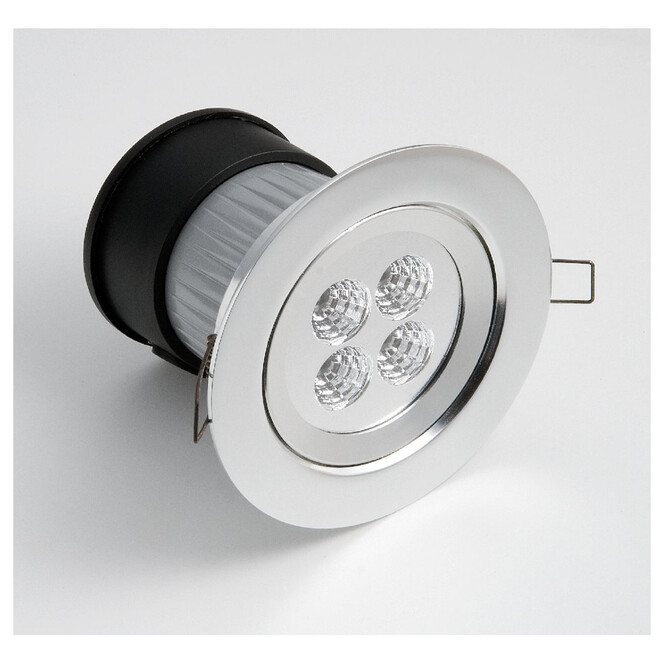 Dezenter LED Deckeneinbaustrahler aus Aluminium, IP44. schwenkbar, dimmbar - Bild 1