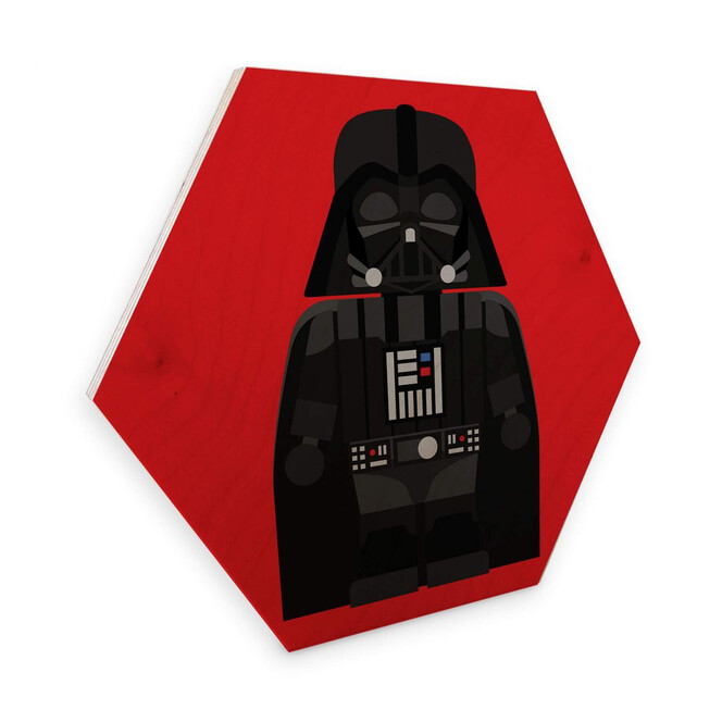 Hexagon - Holz Birke-Furnier Gomes - Darth Vader Spielzeug