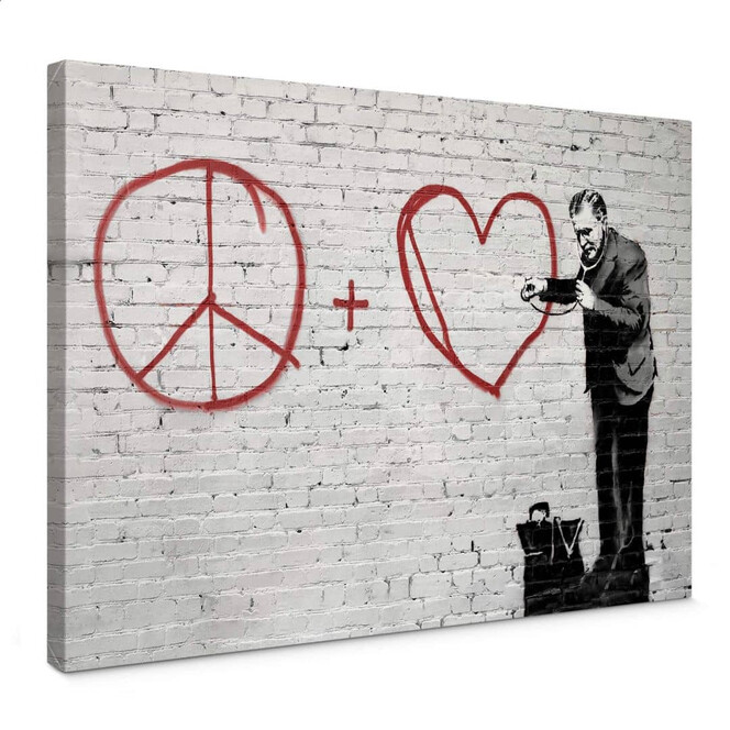 Leinwandbild Banksy - Peaceful Hearts Doctor