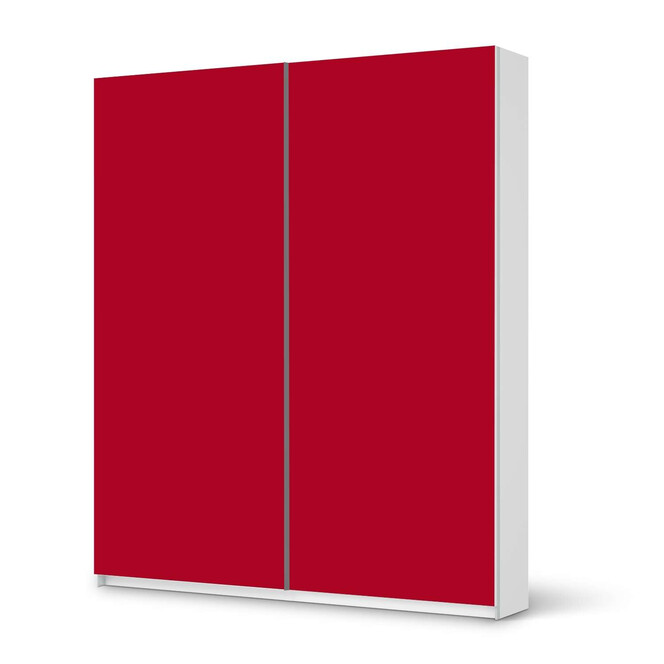 Möbelfolie IKEA Pax Schrank 236cm Höhe - Schiebetür - Rot Dark- Bild 1