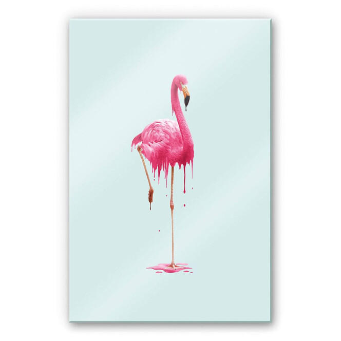 Acrylglasbild Loose - Melting Flamingo