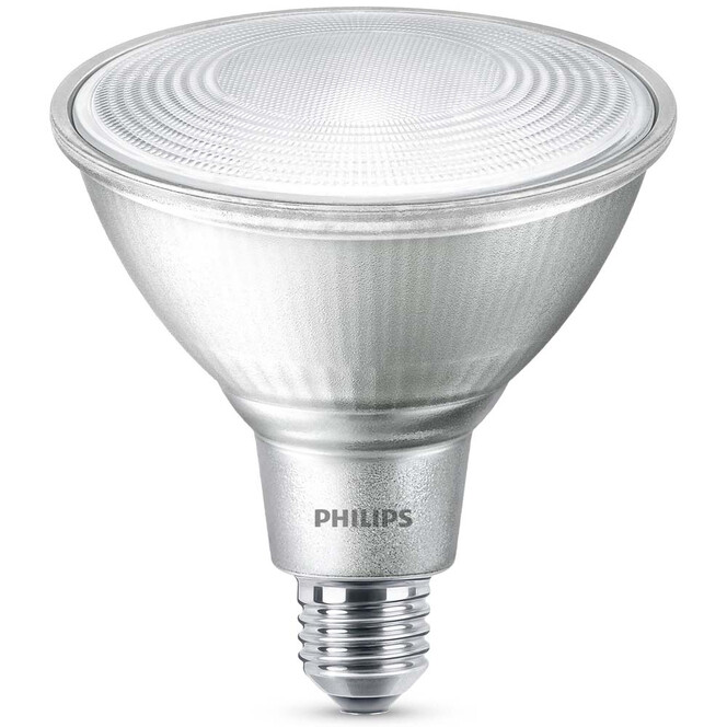 Philips LED Lampe ersetzt 60W, E27 Reflektor PAR38. warmweiss, 750 Lumen, nicht dimmbar, 4er Pack Energieklasse A&