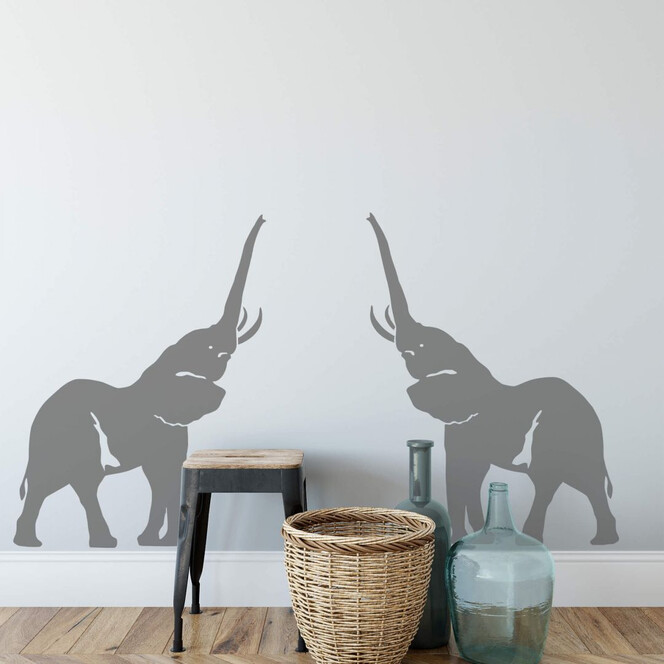 Wandtattoo Elefanten-Paar