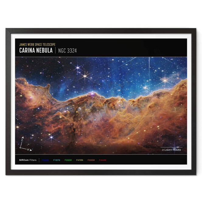 Poster James Webb Telescope - Carina Nebula Compass