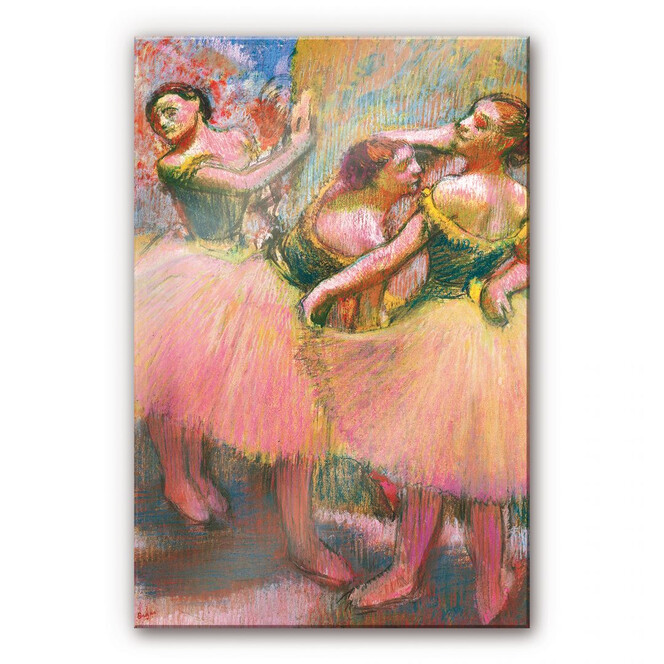 Acrylglasbild Degas - Drei Tänzerinnen mit grünen Korsagen