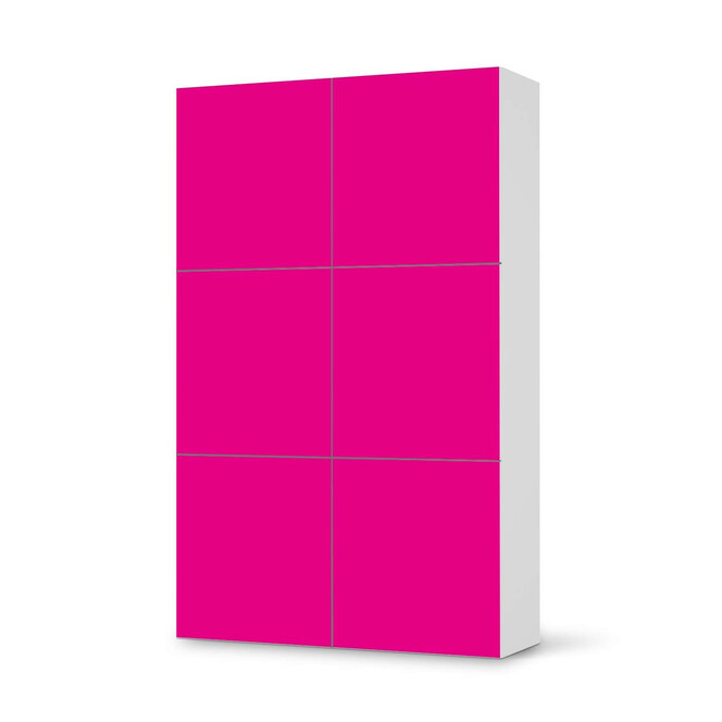 Möbel Klebefolie IKEA Besta Schrank 6 Türen (hoch) - Pink Dark- Bild 1