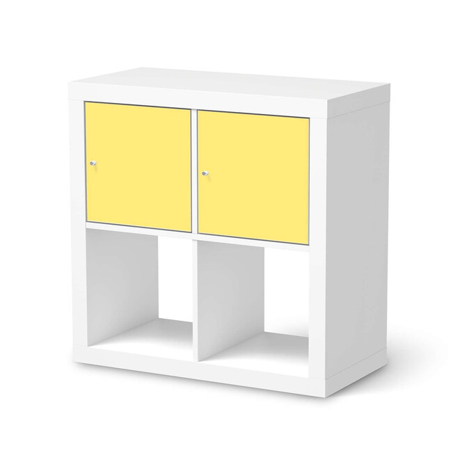 Möbel Klebefolie IKEA Expedit Regal 2 Türen (quer) - Gelb Light- Bild 1