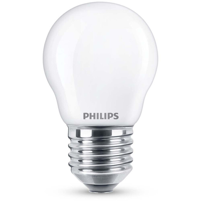 Philips LED Lampe ersetzt 60W, E27 Tropfenform P45. weiss, warmweiss, 806 Lumen, nicht dimmbar, 1er Pack Energieklasse A&&