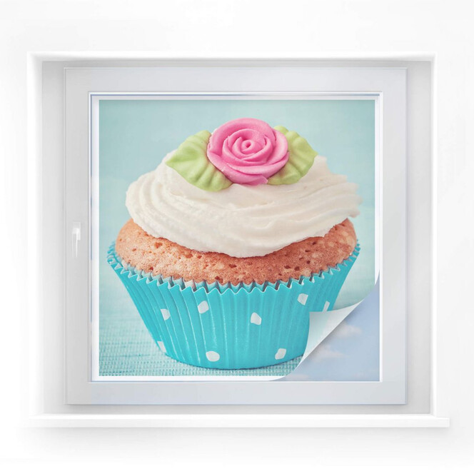 Sichtschutzfolie Sweet Cupcake - quadratisch