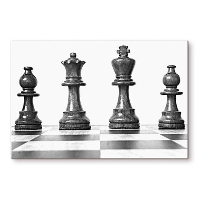 Glasbild Schach Symmetrie