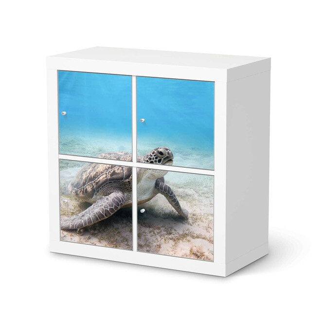 Klebefolie IKEA Kallax Regal 4 Türen - Green Sea Turtle- Bild 1