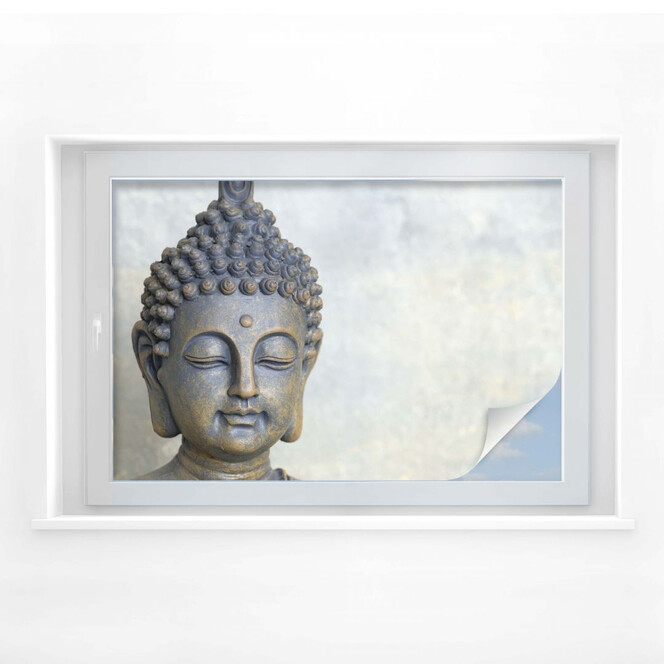 Sichtschutzfolie Buddha Gesicht