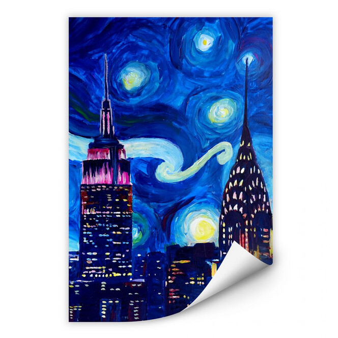 Wallprint Bleichner - New York bei Nacht