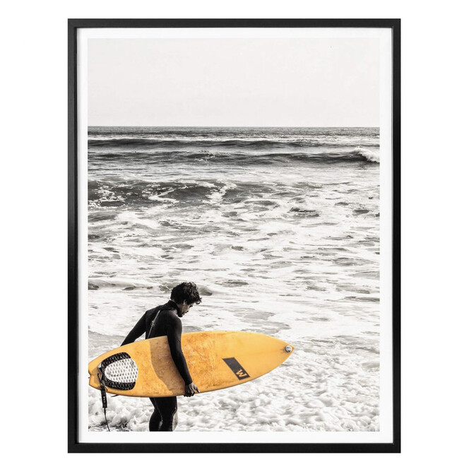 Poster - Das gelbe Surfbrett