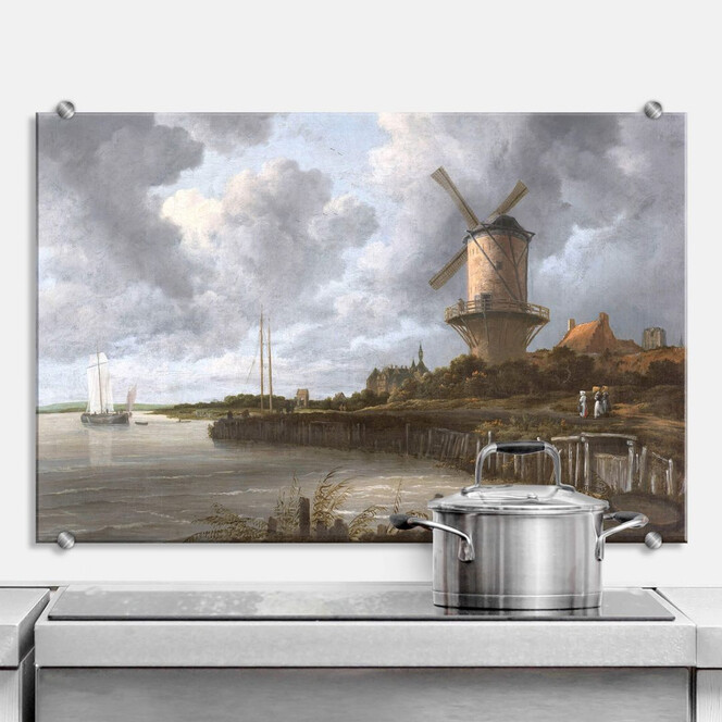 Spritzschutz van Ruisdael - Die Windmühle von Wijk bei Duurstede