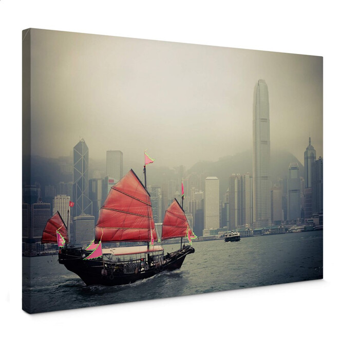 Leinwandbild Sailing in Hongkong