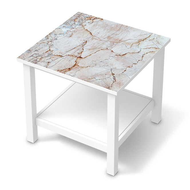 Möbel Klebefolie IKEA Hemnes Tisch 55x55cm - Marmor rosa- Bild 1