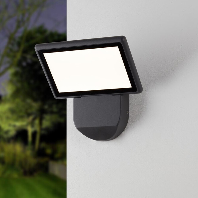 famlights | LED Wandleuchte Leif in Anthrazit 19W 850lm IP65