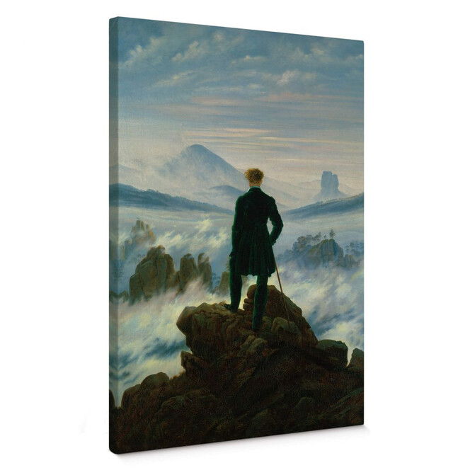 Leinwandbild Friedrich - Der Wanderer über dem Nebelmeer