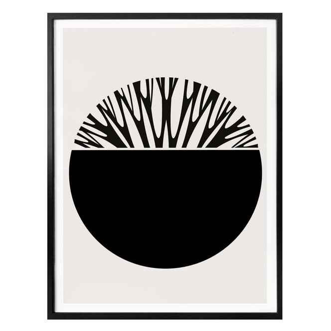 Poster Kubistika - Baum des Lebens - Schwarz