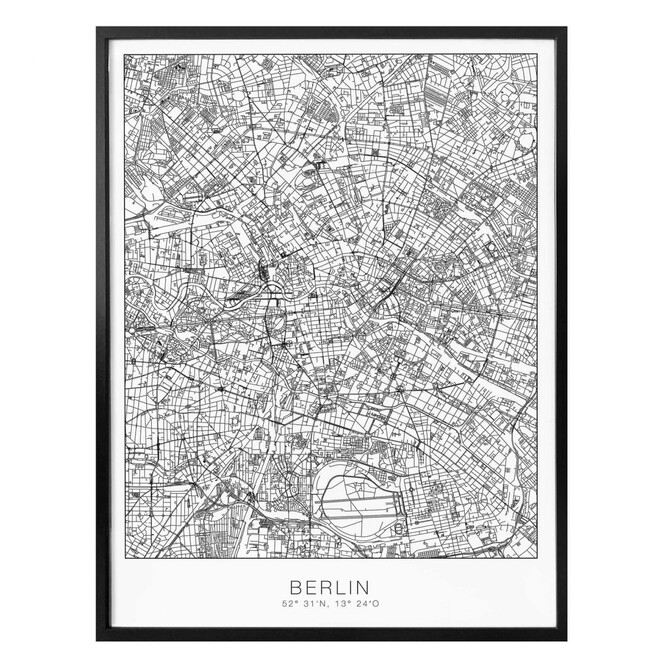 Poster Stadtplan Berlin