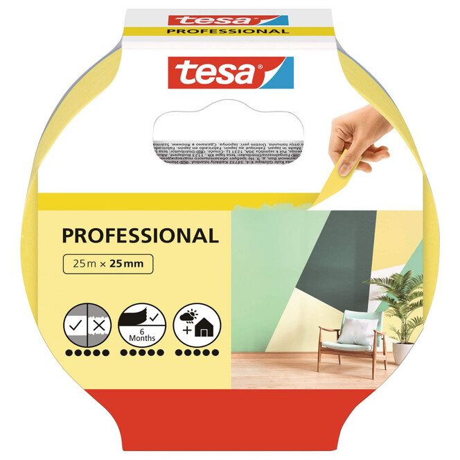 tesa® Profi-Malerband Innen 25m x 25mm - Bild 1