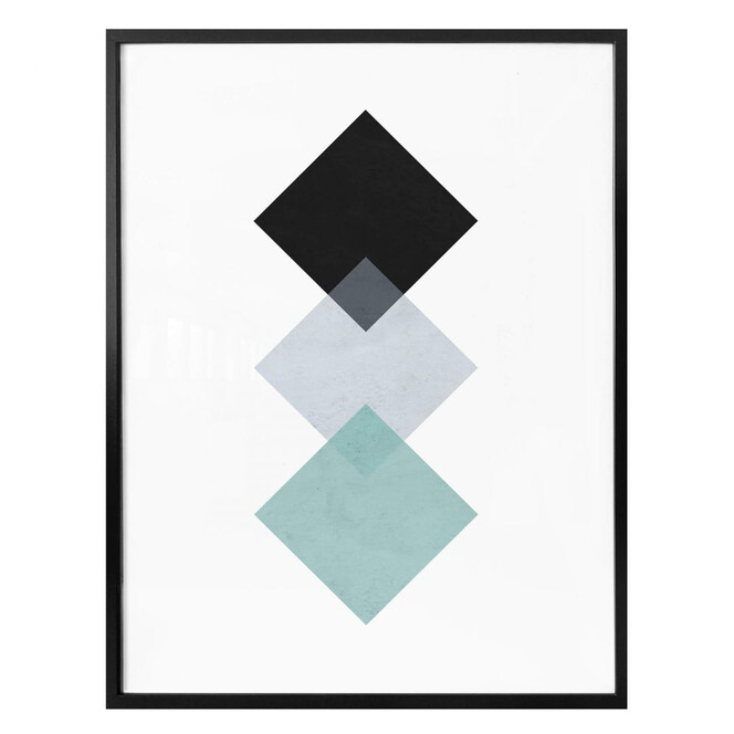 Poster Nouveauprints - Squares aqua