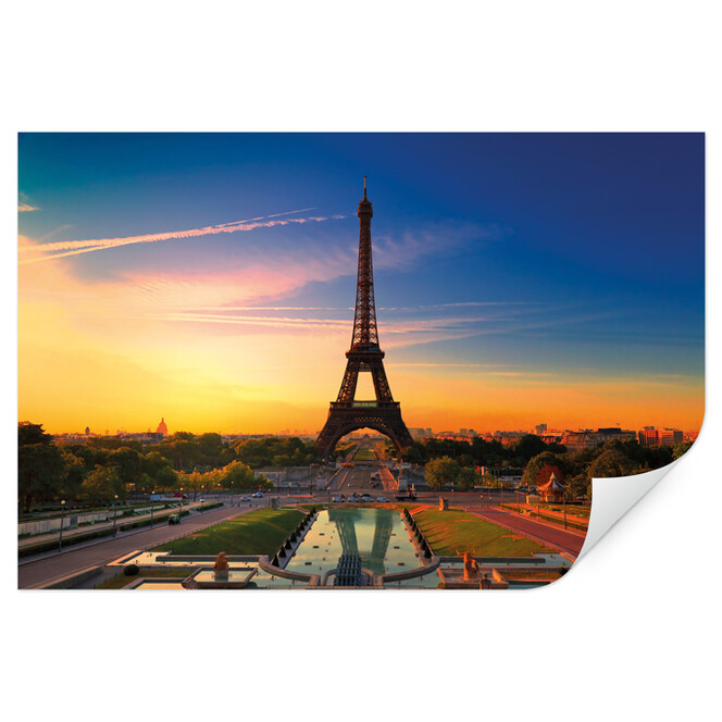 Wallprint Eiffeltum im Sonnenuntergang