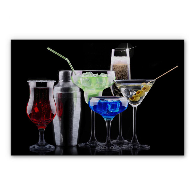 Alu-Dibond Bild Girly Cocktails