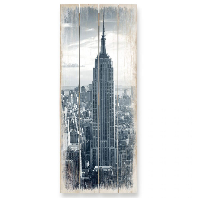 Holzbild The Empire State Building - Panorama