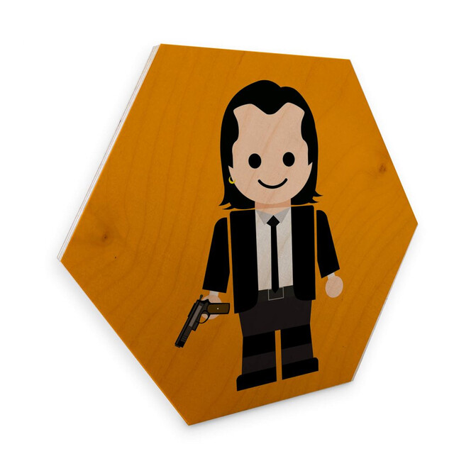 Hexagon - Holz Birke-Furnier Gomes - Pulp Fiction Spielzeug Vincent Vega