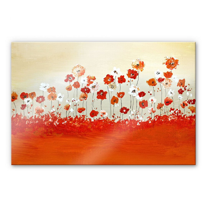 Acrylglasbild Melz - Fröhliche Blumen - 60x40cm - Bild 1