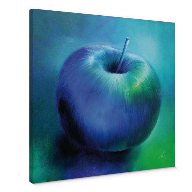 Leinwandbild Schmucker - Blauer Apfel