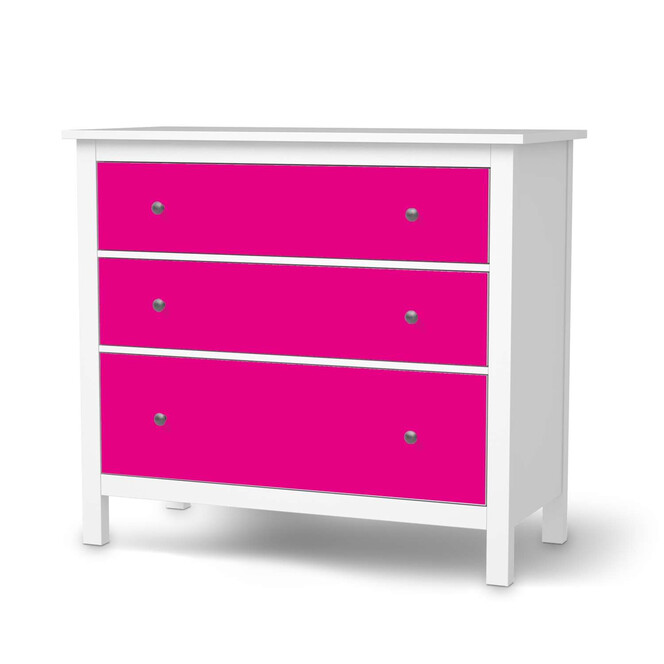 Möbelfolie IKEA Hemnes Kommode 3 Schubladen - Pink Dark- Bild 1